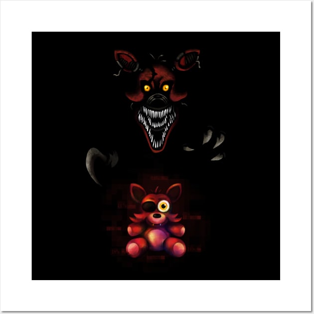 Five Nights at Freddy s Fnaf4 Nightmare Foxy Plush Fredbear Posters and Art Prints TeePublic